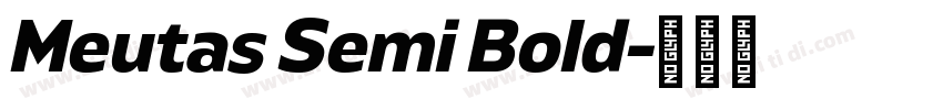 Meutas Semi Bold字体转换